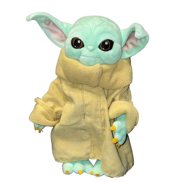 Star Wars Mandalorian Plush Baby Yoda Child Grogu Disney Embroidered Eyes 11" - Picture 12 of 12